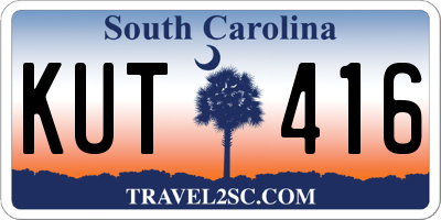 SC license plate KUT416