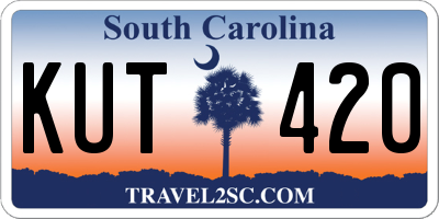 SC license plate KUT420