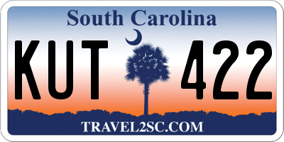SC license plate KUT422