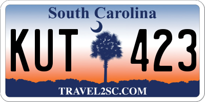 SC license plate KUT423