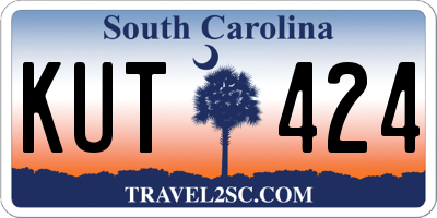 SC license plate KUT424