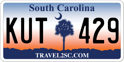 SC license plate KUT429