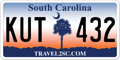 SC license plate KUT432