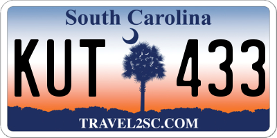 SC license plate KUT433