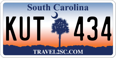 SC license plate KUT434