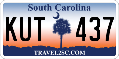 SC license plate KUT437