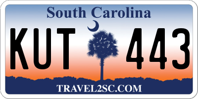 SC license plate KUT443