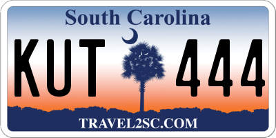 SC license plate KUT444