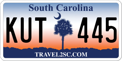 SC license plate KUT445