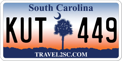 SC license plate KUT449