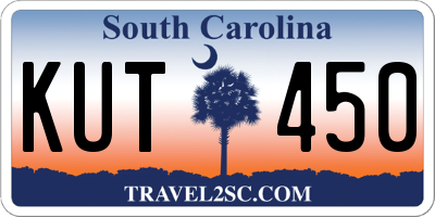 SC license plate KUT450