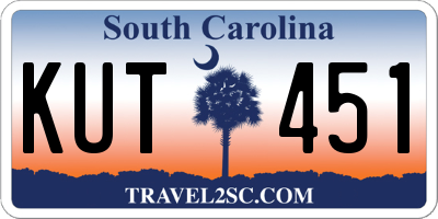 SC license plate KUT451