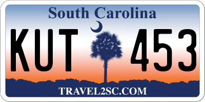 SC license plate KUT453