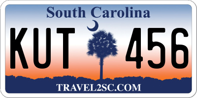 SC license plate KUT456