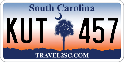 SC license plate KUT457