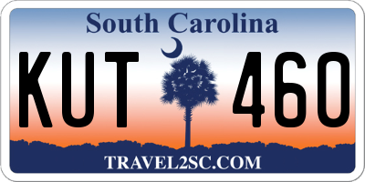 SC license plate KUT460