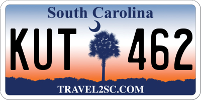 SC license plate KUT462