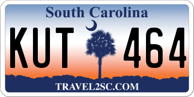 SC license plate KUT464