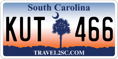 SC license plate KUT466