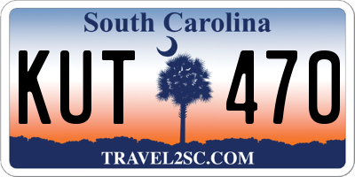 SC license plate KUT470