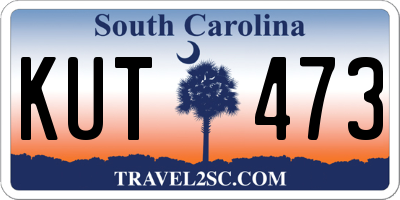 SC license plate KUT473