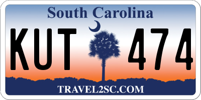 SC license plate KUT474