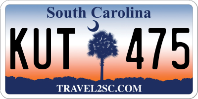 SC license plate KUT475