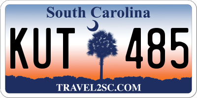 SC license plate KUT485