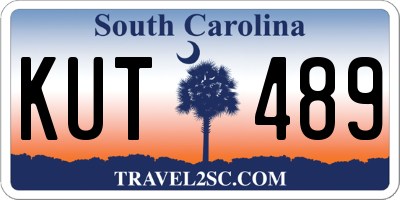 SC license plate KUT489