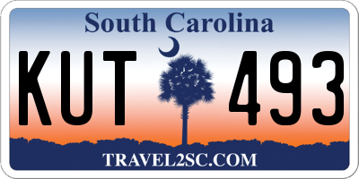 SC license plate KUT493