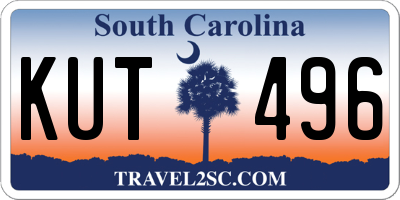 SC license plate KUT496