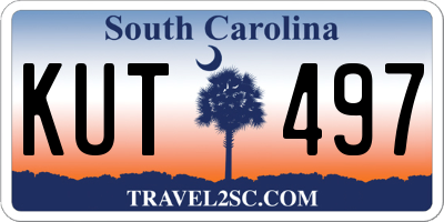 SC license plate KUT497