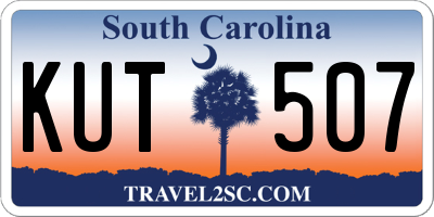 SC license plate KUT507
