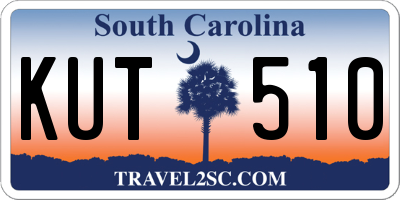 SC license plate KUT510