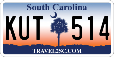 SC license plate KUT514