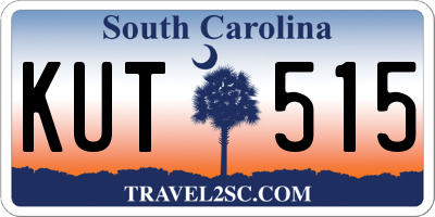 SC license plate KUT515
