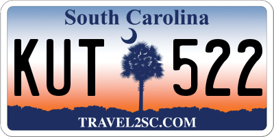 SC license plate KUT522