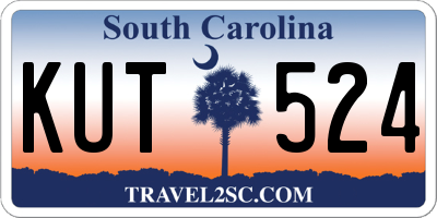 SC license plate KUT524