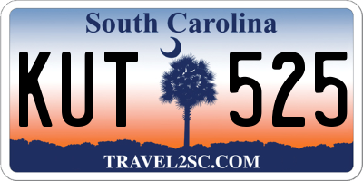 SC license plate KUT525