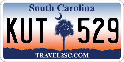 SC license plate KUT529