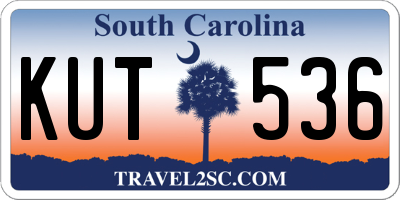 SC license plate KUT536