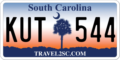SC license plate KUT544
