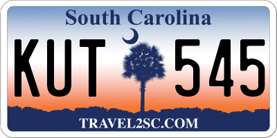 SC license plate KUT545