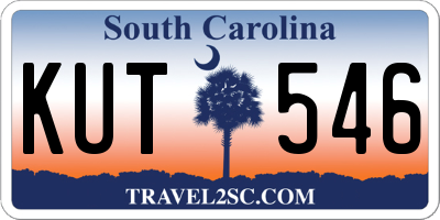 SC license plate KUT546
