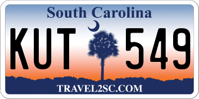 SC license plate KUT549