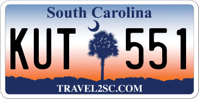 SC license plate KUT551