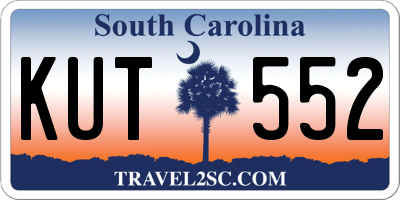 SC license plate KUT552