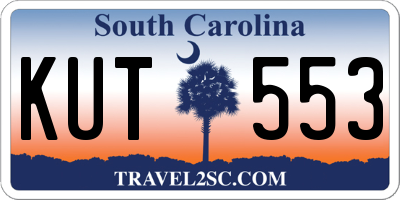 SC license plate KUT553