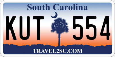 SC license plate KUT554