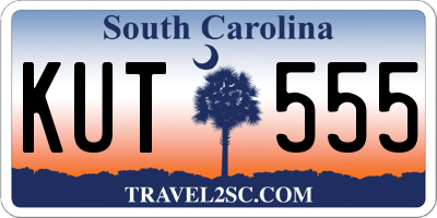 SC license plate KUT555